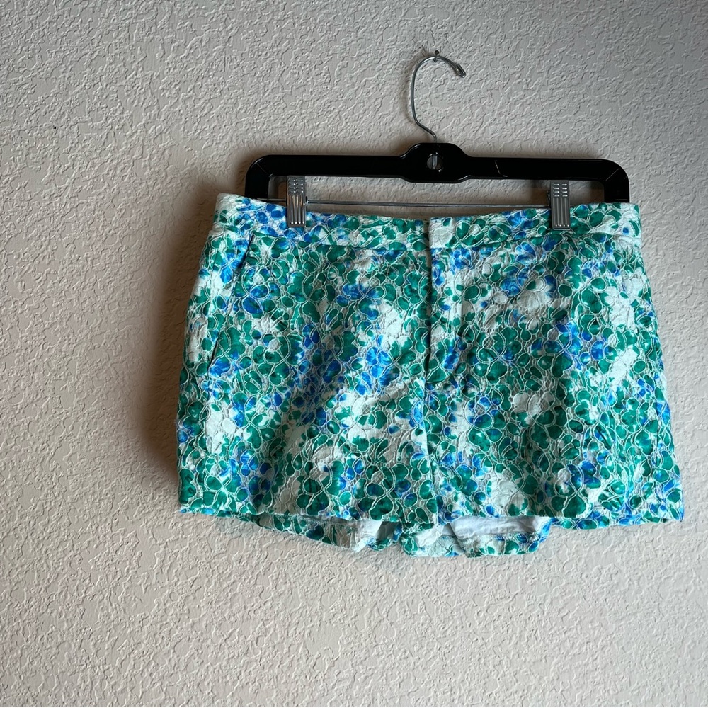 Madewell Floral Blue and Green Women's Shorts
